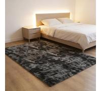 CUIMEI Area Rugs 120 x 235 cm, Modern, Classical Design, Rectangular, Foldable, 100% Polyester, Warm, for Kids Room Super Soft Fluffy Area Rug, Dark Grey