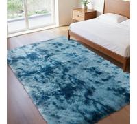 CUIMEI Area Rugs 70 x 250 cm, Modern, Classical Design, Rectangular, Foldable, 100% Polyester, Warm, for Kids Room Thick Pile Shaggy Modern Area Rugs, Navy Blue