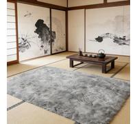 CUIMEI Area Rugs Heavy Dense Pile 120 x 235 cm, Modern, Classical Design, Rectangular, Foldable, 100% Polyester, Warm, for Kids Room Kitchen Rugs with Shaggy, Light Grey