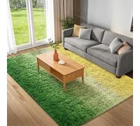 CUIMEI Area Rugs Large 180 x 335 cm, Soft Touch Thick Pile, Quality Dense Pile, 4 Cm Thick Area Rugs, Fluffy, for Living Room Washable Non Slip Rug, Green