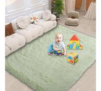 CUIMEI Kitchen Rugs Non Slip Washable 65 x 85 cm, Non Shedding, Anti Slip, Modern Super Soft Thick Pile, Machine Washable, For Living Room Anti-Slip Rugs Mat Living Room, Light Green