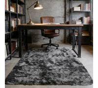 CUIMEI Large Rugs for Living Room 200 x 310 cm, Modern, Classical Design, Rectangular, Foldable, 100% Polyester, Warm, for Kids Room Modern Floor Large Area Rugs, Dark Grey