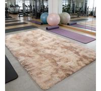 CUIMEI Living Room Rug 120 x 235 cm, Modern, Classical Design, Rectangular, Foldable, 100% Polyester, Warm, for Kids Room Area Rugs for Bedroom, Light beige