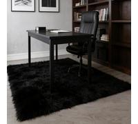 CUIMEI Rugs Non Slip Washable 380 x 400 cm, Soft Touch Thick Pile, Quality Dense Pile, 4 Cm Thick Area Rugs, Fluffy, for Living Room Super Soft for Bedroom Rug, Black