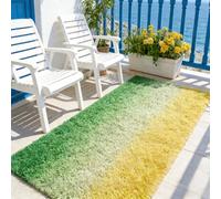 CUIMEI Shaggy Rugs Living Room 100 x 335 cm, Soft Touch Thick Pile, Quality Dense Pile, 4 Cm Thick Area Rugs, Fluffy, for Living Room Washable Anti Slip Fluffy Rug, Green