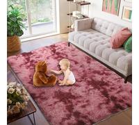CUIMEI Washable Rugs for Living Room 180 x 450 cm, Modern, Classical Design,Rectangular, Foldable, 100% Polyester, Warm, for Kids Room Kids Room Rectangular Rug, Dark Red