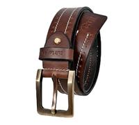 Cuir London Durable Brown Leather Belt for Men - Anti-Scratch Full-hide leather, Adjustable, Premium Belt for Formal and Casual Dress, Brown - Available in Sizes 30 to 48 inches