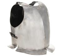 Cuirass Silver 42x43x50cm 18-Gauge Steel Medieval Knight Replica LARP Adjustable