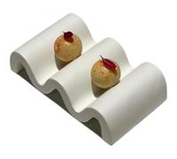 CUISGOR Ceramic Dinner Plates Ceramic White Tableware Western Plate Cooking Wave Plate French-Style Dessert Sushi Plate Tableware Dining Plates