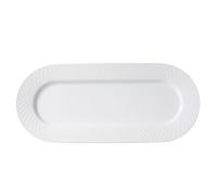 CUISGOR Ceramic Dinner Plates Nordic Western Oval Cold Dish Plate Hotel Creative Ceramic Dessert Dining Plates(S)