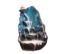 CUISGOR Incense Burners Creative Ceramic Lotus Backflow Waterfall Incense Burner Aromatherapy Burner Home Furnishings Meditation Accessories Incense Burner