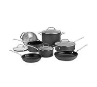 Cuisinart 11-Piece Cookware Set, Black, Chef's Classic Nonstick Hard Anodized, 66-11