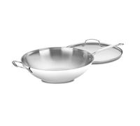 Cuisinart 14-Inch Stir-Fry Pan, Helper Handle and Glass Cover, Chef's Classic Stainless Steel, 726-38H