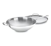 Cuisinart 14-Inch Stir-Fry Pan, Helper Handle and Glass Cover, Chef's Classic Stainless Steel, 726-38H