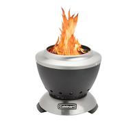 Cuisinart 19cm Table Top Cleanburn Smokeless Fire Pit for garden, camping & beach|Ultra-Portable|Minimal Smoke, Dual-Fuel (Wood Logs & Pellets)|Carbon Steel & Stainless Steel|Lightweight