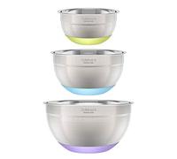 Cuisinart 3-Piece Stainless Steel Mixing Bowls with Nonslip Base, 1.5qt, 3qt & 5qt