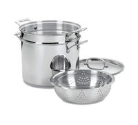Cuisinart 4-Piece Cookware Set 12 Quarts Chef's Classic Stainless Steel Pasta/Steamer 77-412P1
