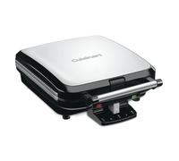 Cuisinart 4-Slice Belgian Waffle Maker, Stainless Steel Black, WAF-150, Nonstick Interior, 5-Setting Controls for Perfect Waffles