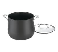 Cuisinart 6466-26 Contour Hard Anodized 12-Quart Stockpot with Cover, Aluminum, Black