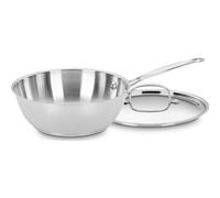 Cuisinart 735-24 Classic Stainless 3-Quart Chef's Pan with Cover Cookware-Collection, Stainless Steel