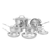 Cuisinart® Chef’s Classic™ Stainless Steel Cookware Set | 11-Piece: Saucepans, Frying Pans, Stockpot, Steamer | Induction-Ready, Aluminium-encapsulated Base | Cool Grip™ Handles