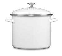 Cuisinart Chef's Classic Enamel on Steel Stockpot with Cover, 12-Quart, White