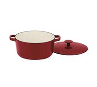Cuisinart Chefs Classic Enameled Cast Iron 5-Quart Round Covered Casserole, Cardinal Red
