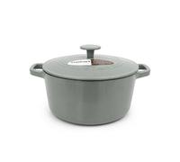 Cuisinart Chef's Classic Enameled Cast Iron Round Covered Casserole (Tea Grey, 5- Quart)
