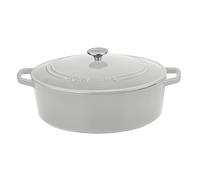 Cuisinart Chef's Classic Enameled Cast Iron Oval Covered Casserole (Cool Grey 7- Quart)