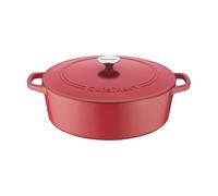 Cuisinart Chef's Classic Enameled Cast Iron Oval Covered Casserole (Peony Pink 7- Quart)
