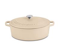 Cuisinart Chef's Classic Enameled Cast Iron Oval Covered Casserole (Tan, 7- Quart)