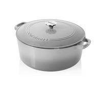 Cuisinart Chef's Classic Enameled Cast Iron Round Covered Casserole (Grey Gradient 7- Quart)