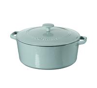 Cuisinart Chef's Classic Enameled Cast Iron Round Covered Casserole (Light Blue 7- Quart)