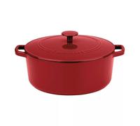 Cuisinart Chef's Classic Enameled Cast Iron Round Covered Casserole (Venice Red 7- Quart)