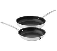 Cuisinart Chef's Classic Stainless Nonstick 2-Piece 9-Inch and 11-Inch Skillet Set - Black and Silver