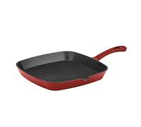 Cuisinart CI30-23CR Chef's Classic Enameled Cast Iron 9-1/4-Inch Square Grill Pan, Cardinal Red