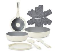 Cuisinart ClickSmart Nonstick Detachable Handle Cookware | 10pc pots and Pans Set | Advanced Non-Stick Ceramic Coating | Stackable Space Saving Design | Detachable Handle