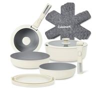 Cuisinart ClickSmart™ Nonstick Detachable Handle Cookware|13pc pots and Pans|PFAS-Free|Non-Stick Ceramic Coating|Stackable cookware Set|Space-Saving Design|Removable Handles|All hobs Compatible