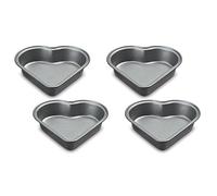 Cuisinart CMBM-4HRT1 4-Pc Mini Heart Pan Set, Small Metal-Bakeware, Steel Alloy