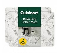 Cuisinart Coffee Mat for Countertop (2 Pack)-Quick-Dry Absorbent Coffee Bar Mat for Espresso Machines & Brew Stations, Also Use as a Dish Drying Mat on Kitchen Counter, Non-Slip, Easy Care, 15” x 20”
