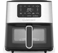 Cuisinart Compact 5.7L Air Fryer Single drawer 5-in-1, Silver | 3 year Guarantee I 5-in-1 | Space saving design I Glass Basket & Lid I PFAS-free I Dishwasher safe