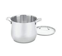 Cuisinart Contour Stainless 12-Quart Stockpot with Glass Cover, Silver