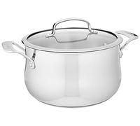 Cuisinart Contour Stainless 5-Quart Dutch Oven with Glass Cover, Silver
