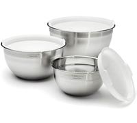 Cuisinart CTG-00-SMB Stainless Steel Mixing Bowls with Lids, 3 Piece
