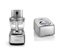 Cuisinart Expert Prep Pro | 2 Bowl Food Processor With 3L Capacity | Stainless Steel | FP1300SU & Ice Cream and Gelato Maker | Makes Ice Cream, ICE100BCU