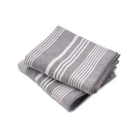 Cuisinart Fouta Professional Grey Rectangle 100% Cotton Yarn Dye Tea Towel 40 X 70Cm Pack Of 2