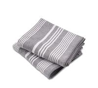 Cuisinart Fouta Professional Tea Towel in Grey Stripe - 40 x 70 cm - Pack of 2