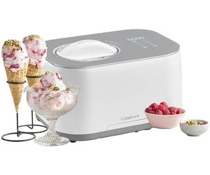 Cuisinart FreezeEase Ice Cream and Gelato Maker- Self freezing ice cream maker | 3 presets | Ice Cream, Sorbet, Frozen Yoghurt | No pre freezing needed | Ready in 40 mins | Keep cool function | White