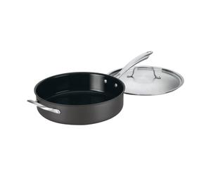 Cuisinart GG33-30H 5.5-Quart Saute Pan with Helper Handle and Cover GreenGourmet Black