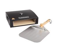 Cuisinart Grill Top Pizza Oven Kit, Portable Make Your Own Pie Set With Pizza Peel and Cordierite Stone, Baking Oven for Backyard Homemade Pizzas, Per